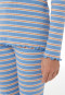 Schlafanzug lang Doppelripp Ringel air - Nightwear