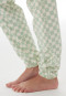 Schlafanzug lang Interlock Bündchen pastellgrün - Nightwear