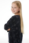 Lange pyjama van velours met hondenmotief, navy - Nightwear