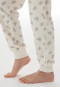 Lange pyjama van velours met manchetten en strikjes, kleur marshmallow - Nightwear