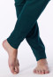 Pigiama lungo con polsini a righe, verde mare profondo - Casual Nightwear
