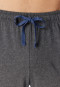 Pyjama long à encolure en V, rayures, denim délavé - Casual Nightwear