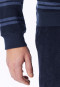 Schlafanzug lang Frottee Bündchen Ringel deep sea blue - Casual Nightwear