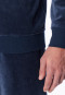 Ensemble d'intérieur en velours oversize à fermeture éclair, bleu océan - Casual Nightwear