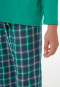 Schlafanzug lang Jersey Webware Karos jade - Nightwear