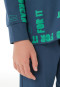 Schlafanzug lang Interlock Bündchen deep blue - Nightwear
