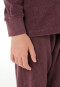 Lange pyjama van frottee met manchetten, cacaobruin - Nightwear
