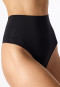 High Waist Cheeky String seamless Jersey schwarz - Seamless Contouring