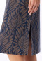 Long-Sleeve Interlock Nightshirt with Boat Neckline, Deep Sea Blue Patterned - Interlock