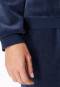 Lounge Set lang Velour Bündchen deep sea blue - Casual Velour