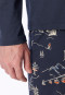 Long Pyjamas for Skiing, Deep Blue - Family