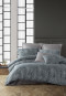 Parure de lit 2 pièces en flanelle castor à motifs floraux gris - SCHIESSER Home