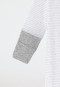 Grenouillère longue avec Vario unisexe côtelée coton bio rayures blanc/gris clair - Original Classics