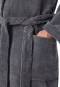 Bathrobe, terrycloth, gray - "Essentials"