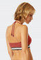 Bikini top a fascia imbottito con spalline regolabili color whisky - California Dream