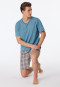 Bermudashorts Webware Organic Cotton Karos braungrau - Mix+Relax