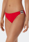 Set di bikini con ferretto, spalline regolabili, mini slip, design a coste, rosso - Underwater