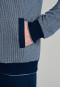 Long loungewear tissu sweat poignets rayures gris chiné - Warming Nightwear
