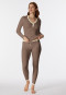 Pants long taupe - Revival Agathe