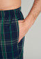 Pants long woven fabric button placket green checked - Mix + Relax