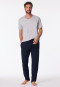 Pantalon lounge bleu foncé en jersey - Mix & Relax Cotton