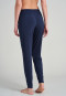 Loungebroek lang modal boordjes blauw - Mix+Relax