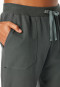Loungehose lang Sweatware Organic Cotton Bündchen dunkelgrün - Mix+Relax