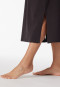 Camicia da notte a maniche lunghe in cotone biologico con scollo a V, antracite - Comfort Nightwear