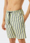 Pajamas short woven fabric button placket striped yellow / blue - Pyjama Story