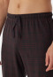 Pyjama lang interlock knoopsluiting geruit antraciet - Fine Interlock