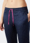 Pyjama lang Websatin Reverskragen Grafikprint dunkelblau - selected! premium inspiration