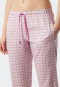 Pyjama lang geweven satijnen reverskraag grafische print rosé - Selected! premium inspiratie