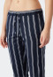 Pyjama lang geweven satijnen reverskraag strepen blauw - Selected! premium inspiratie
