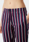 Pajamas long woven satin lapel collar stripes lilac - selected! premium inspiration