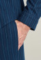 Pyjama lang flanel knoopsluiting strepen blauw  Warming Nightwear