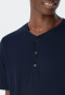 Pajamas short interlock button placket jade patterned - Fine Interlock