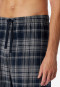 Pajamas short organic cotton check dark blue - Comfort Fit