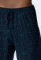 Pyjama kort biologisch katoen knoopsluiting bladeren donkergroen - Fashion Nightwear
