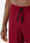 Pyjama court en coton bio, patte de boutonnage, motif chevrons bleu foncé - Fashion Nightwear