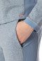 Schlafanzug lang Bio-Baumwolle jeansblau-meliert - Casual Nightwear