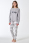 Pigiama lungo righe A righe grigio - Teens Nightwear