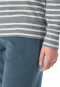 Schlafanzug lang Frottee Bündchen Ringel jeansblau - Casual Essentials
