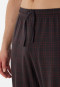 Pyjama long interlock bords-côtes patte de boutonnage carreaux terracotta - Fine Interlock