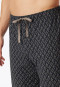 Pyjama lange interlock knoopsluiting bruin-grijs gedessineerd - Fine Interlock