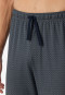 Schlafanzug lang Interlock Knopfleiste jade gemustert - Fine Interlock