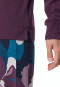 Schlafanzug lang Interlock pflaume bedruckt - Modern Nightwear