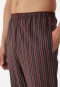Schlafanzug lang Organic Cotton Knopfleiste Streifen anthrazit - selected! premium