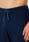 Lange pyjama knoopsluiting donkerblauw - Casual Nightwear
