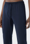 Pyjama lange ronde hals Tencel naaldpatroon donkerblauw - Selected! premie