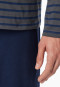 Schlafanzug lang Streifen anthrazit - Casual Essentials